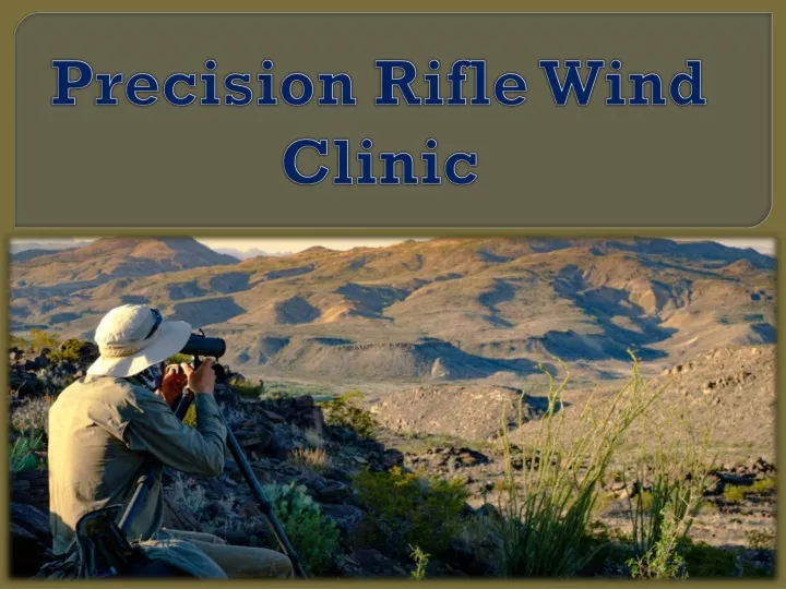 precision rifle wind clinic