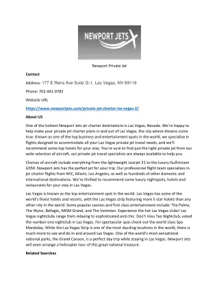 Newport Private Jet
