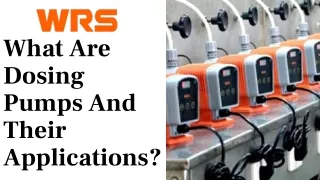 What Are Dosing Pumps And Their Applications