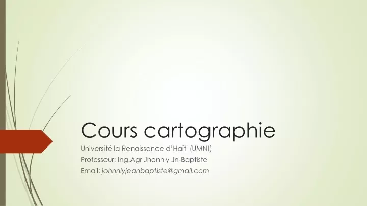 cours cartographie