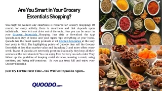 are you smart in your grocery essentials shopping