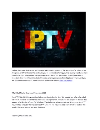new IPTV 2022