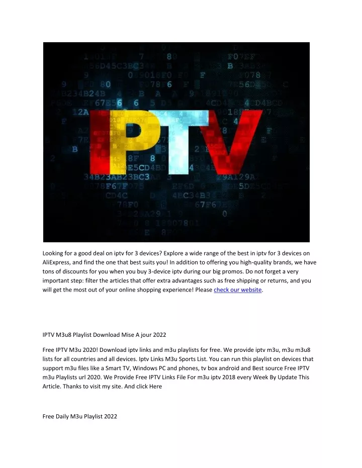 looking for a good deal on iptv for 3 devices