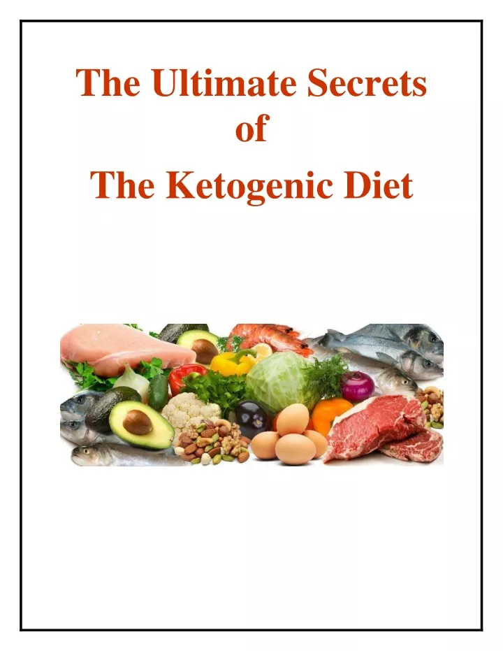 the ultimate secrets of the ketogenic diet