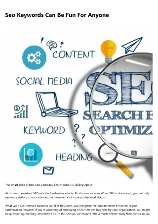 seo keywords can be fun for anyone