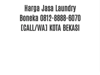 Harga Jasa Laundry Boneka  0812-8888-6070 [CALL/WA] KOTA BEKASI