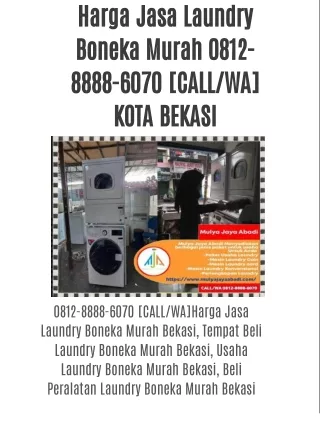 Harga Jasa Laundry Boneka murah 0812-8888-6070 [CALL/WA] KOTA BEKASI