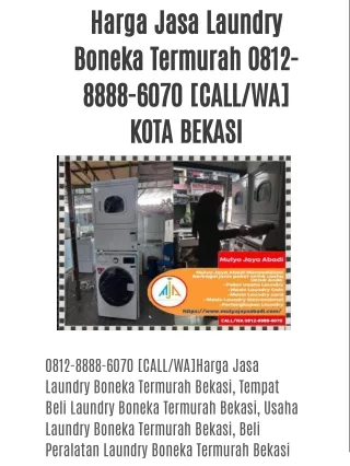 Harga Jasa Laundry Boneka termurah 0812-8888-6070 [CALL/WA] KOTA BEKASI