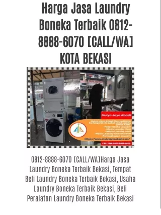 Harga Jasa Laundry Boneka  termurah 0812-8888-6070 [CALL/WA] KOTA BEKASI