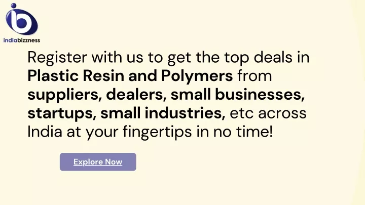 register with us to get the top deals in plastic