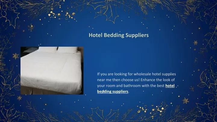 hotel bedding suppliers