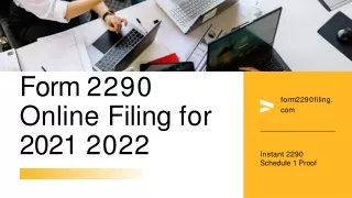 Get 2290 Schedule 1 Proof instantly in minutes | Form 2290 Filing