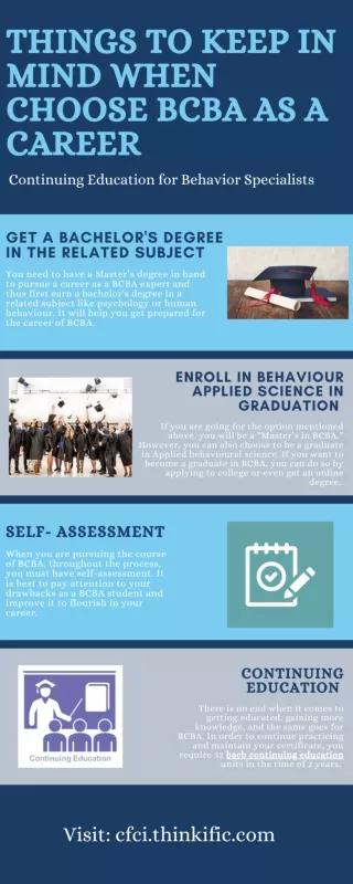 Things to keep in mind when choose BCBA as a career