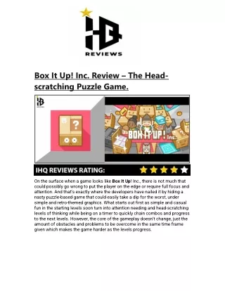 box it up inc review the head scratching puzzle