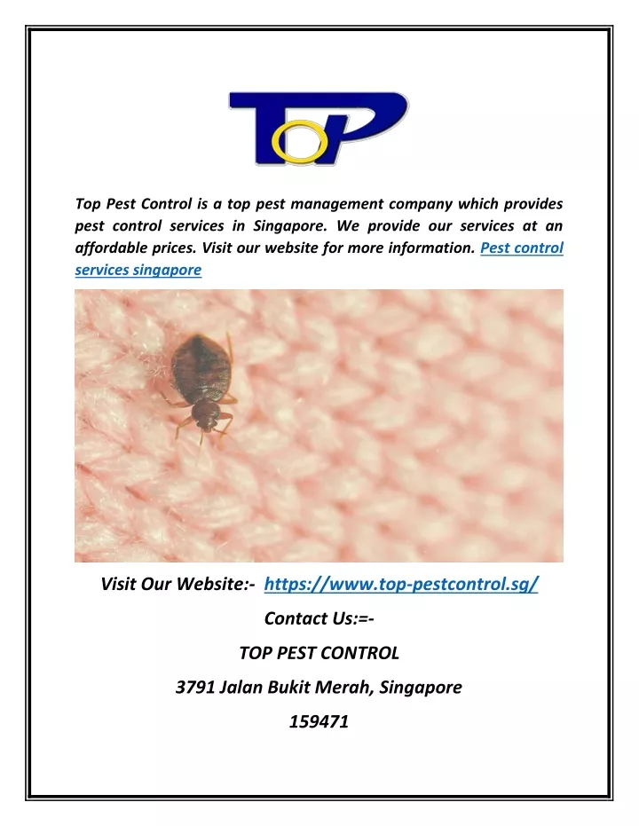 top pest control is a top pest management company