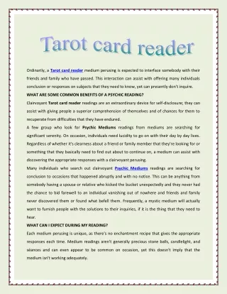 Tarot card reader
