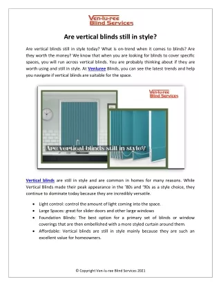 are vertical blinds still in style