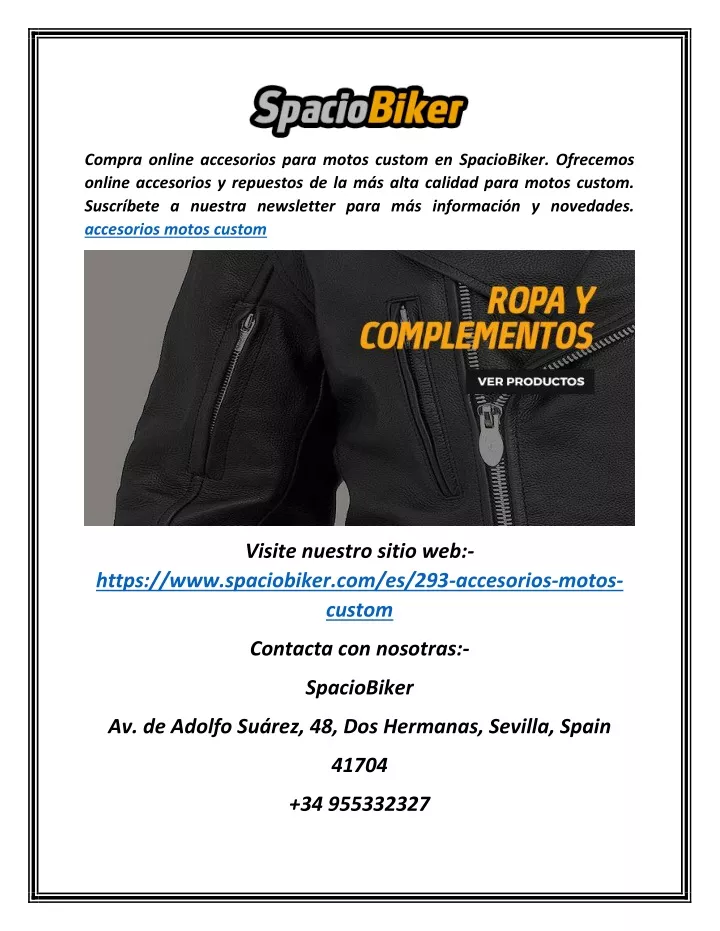 compra online accesorios para motos custom