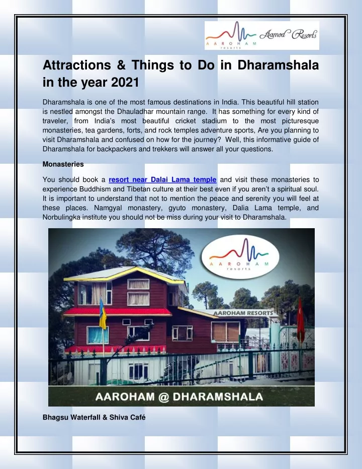 attractions things to do in dharamshala