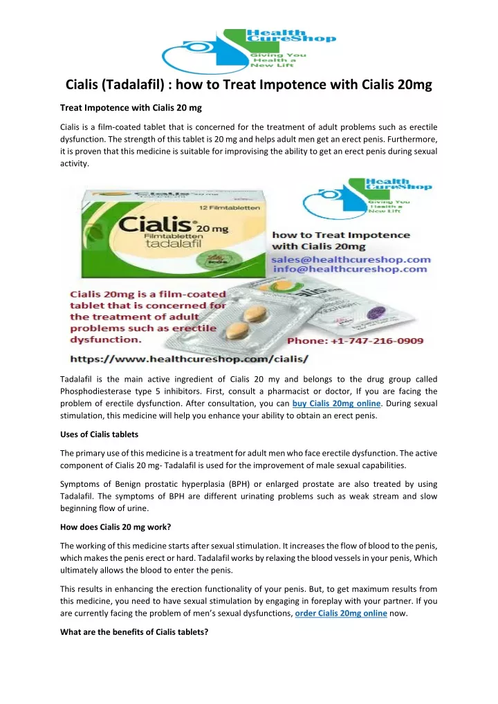 cialis tadalafil how to treat impotence with