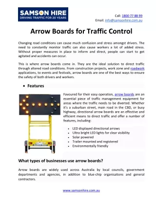 Arrow Boards for Traffic Control