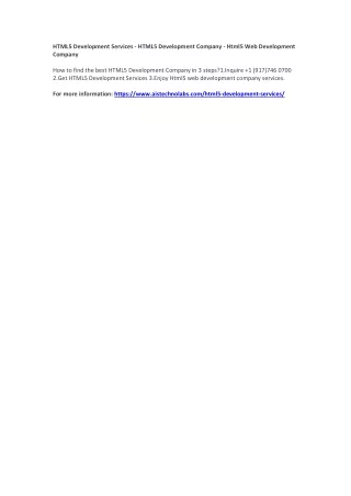 html5 development services html5 development