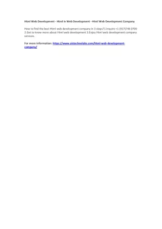 html web development html in web development html