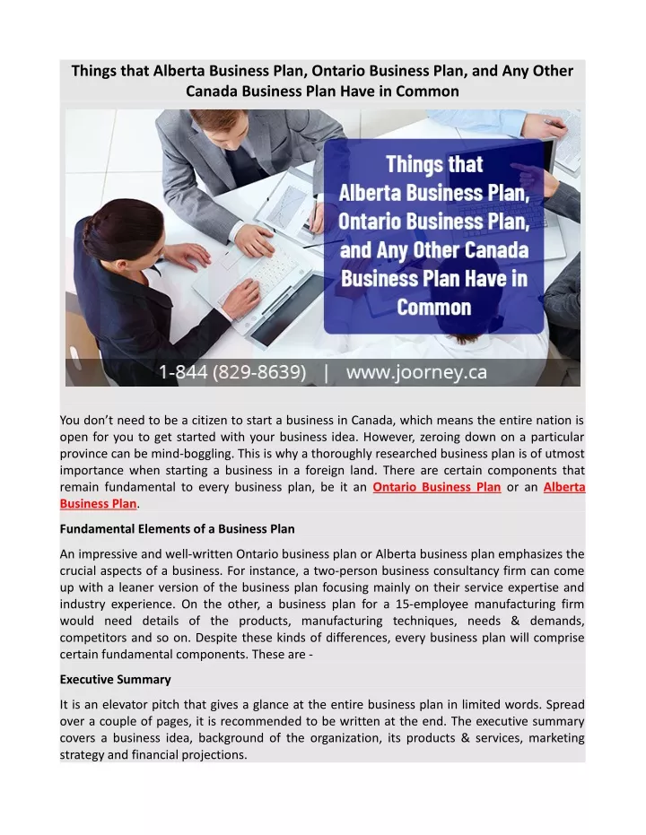 things that alberta business plan ontario