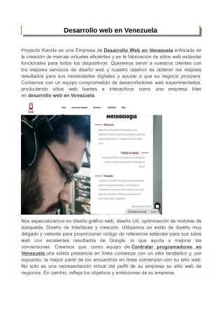 Desarrollo web en Venezuela