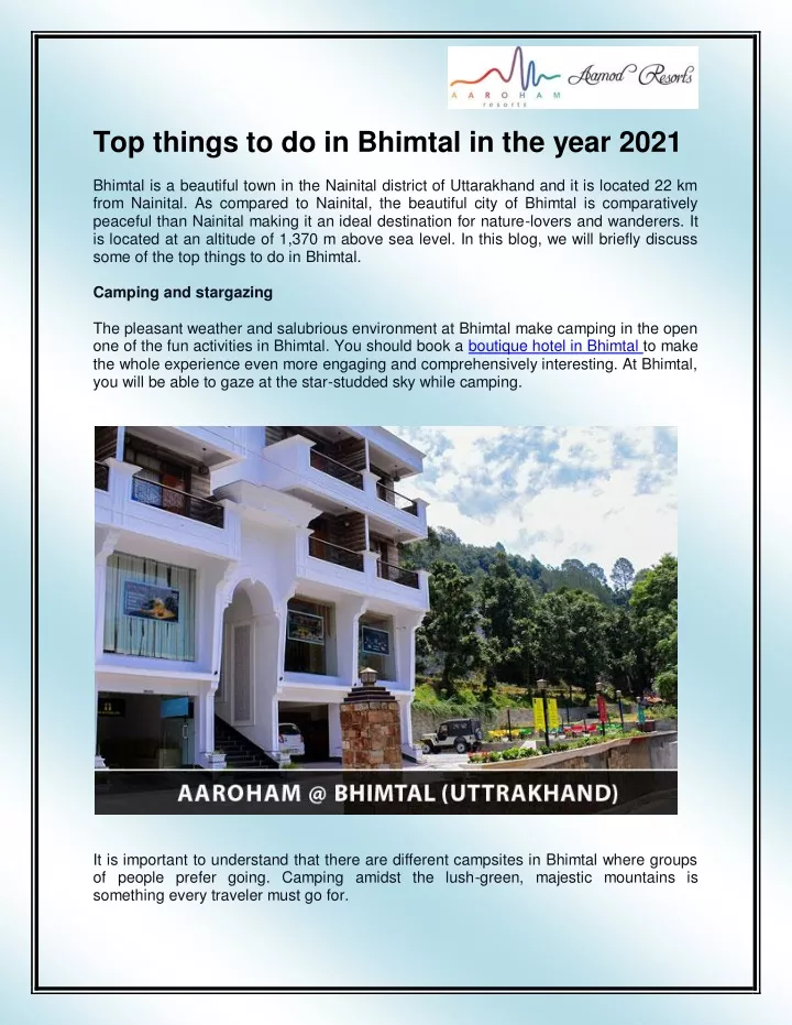 top things to do in bhimtal in the year 2021