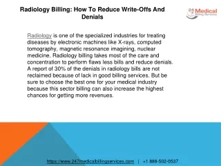 radiology billing how to reduce write offs and denials