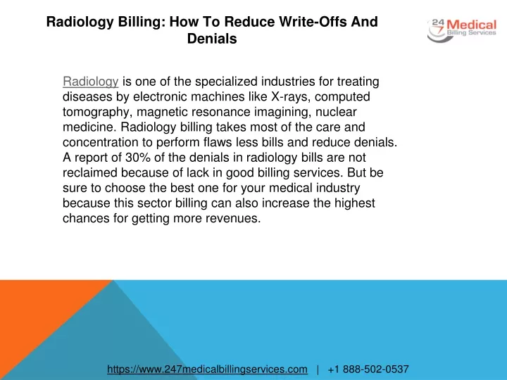 radiology billing how to reduce write offs and denials