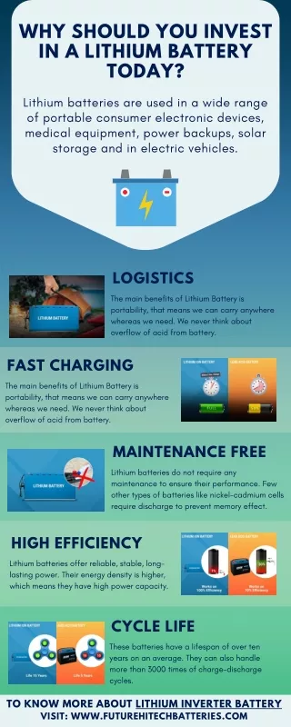 Why Should You Invest In A Lithium Battery Today