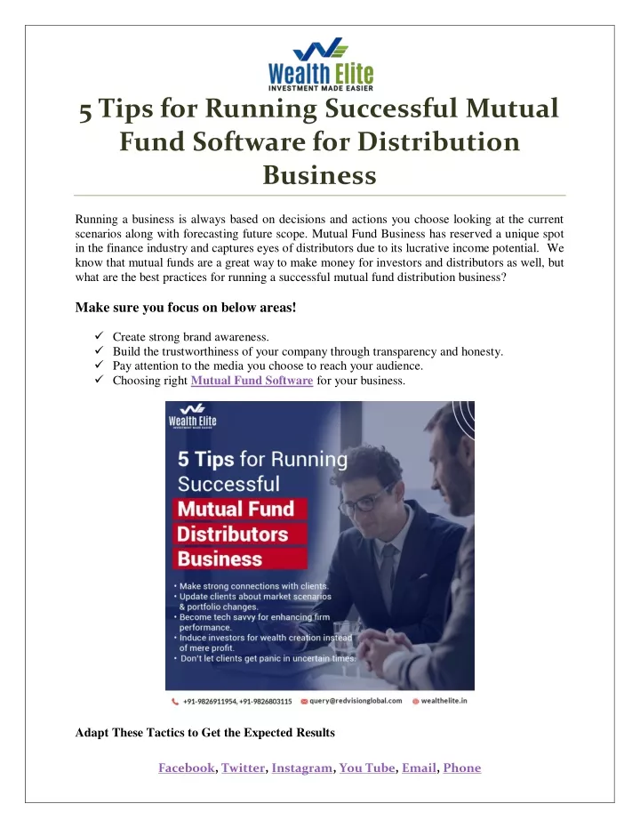 5 tips for running successful mutual fund