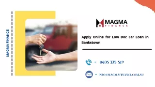 Apply Online for Low Doc Car Loan in Bankstown
