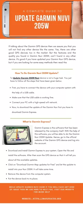 A Complete Guide to update Garmin Nuvi 205W in few steps