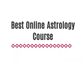 Best Online Astrology Course