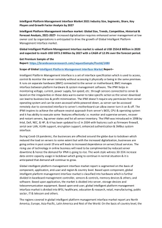 intelligent platform management interface market
