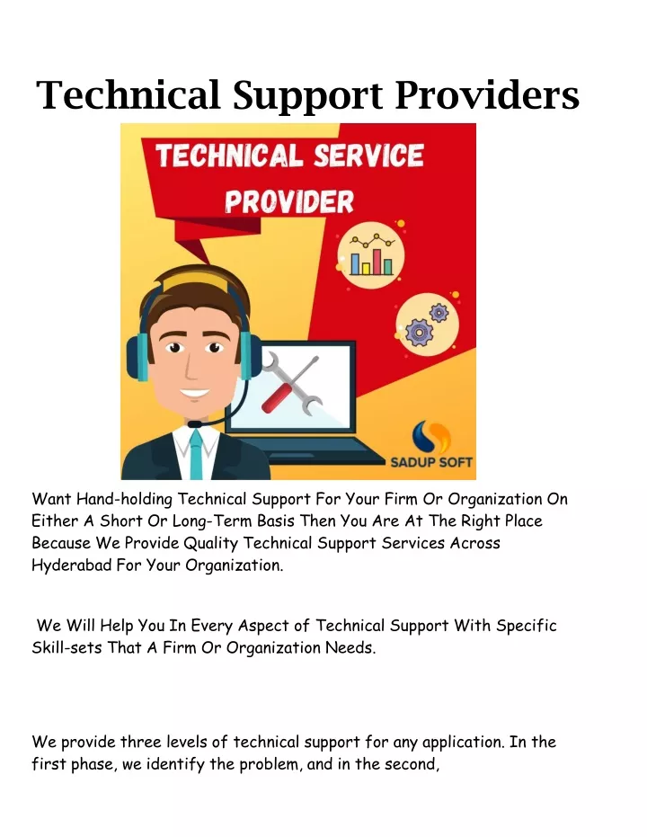 technical support providers