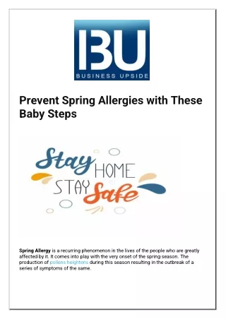 prevent spring allergies with these baby steps