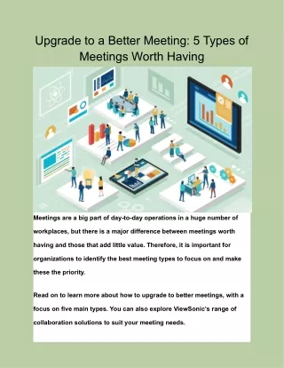 Upgrade to a Better Meeting_ 5 Types of Meetings Worth Having