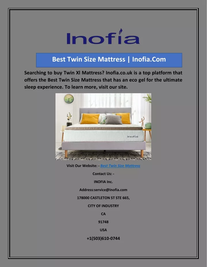 best twin size mattress inofia com