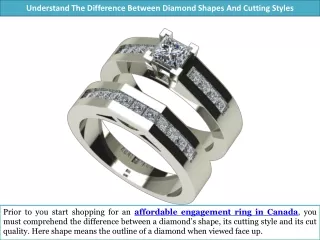understand the difference between diamond shapes and cutting styles