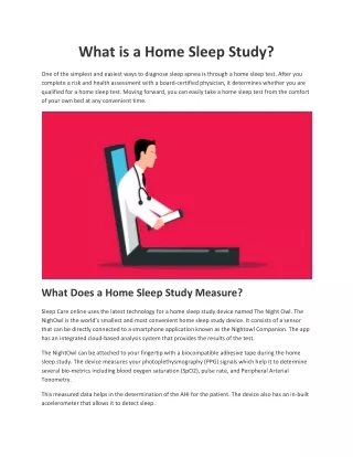 what is a home sleep study