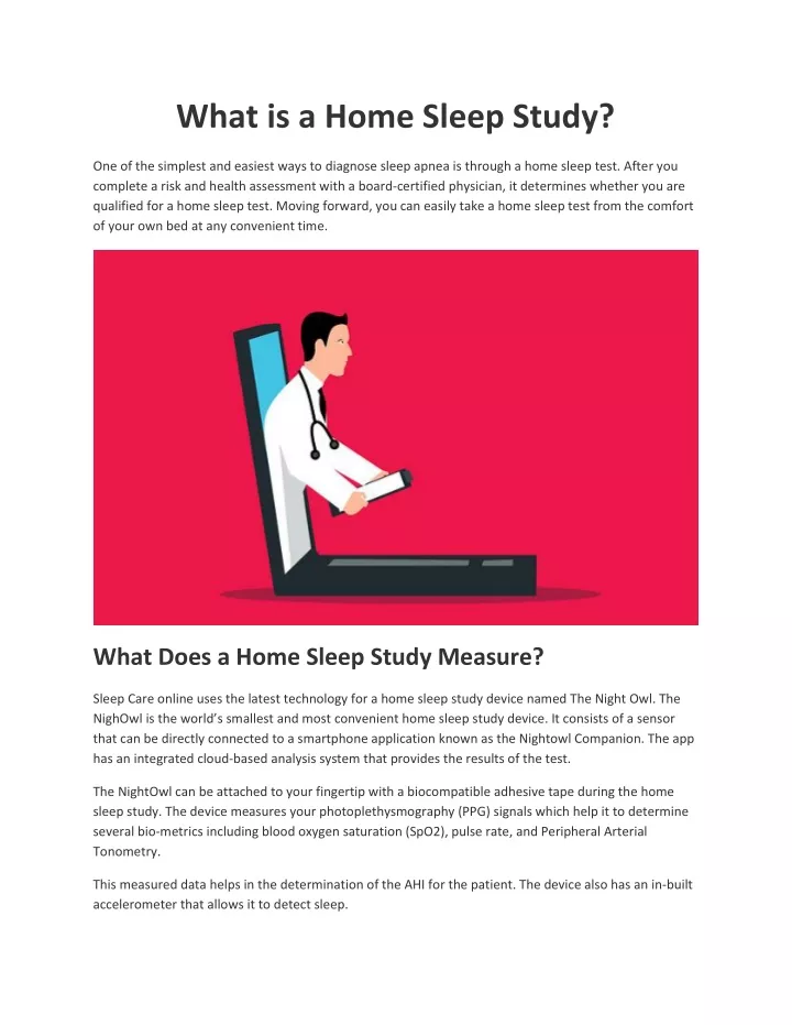 what is a home sleep study