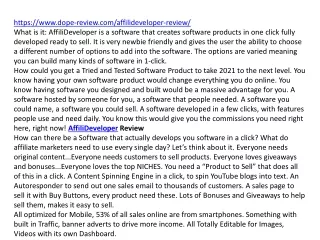 https www dope review com affilideveloper review