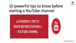 10 tips before starting youtube channel