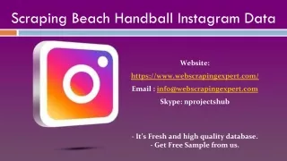 scraping beach handball instagram data