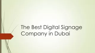 Digital Signage Company in Dubai | Digital Signage Companies in Dubai
