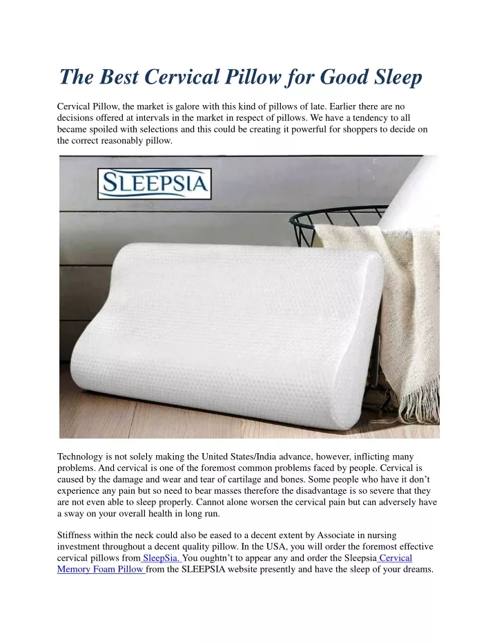 the best cervical pillow for good sleep